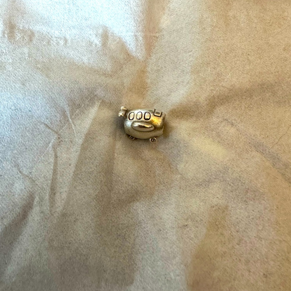 Pandora airplane silver charm